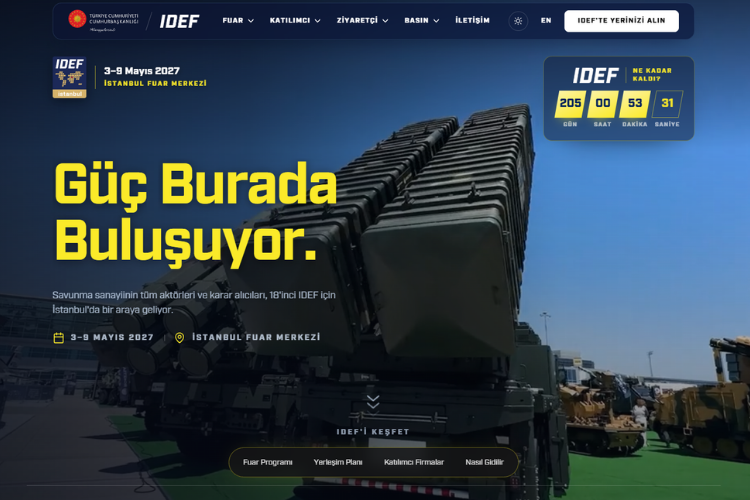 IDEF 2027 için Yeni Web Sitesi Yayında