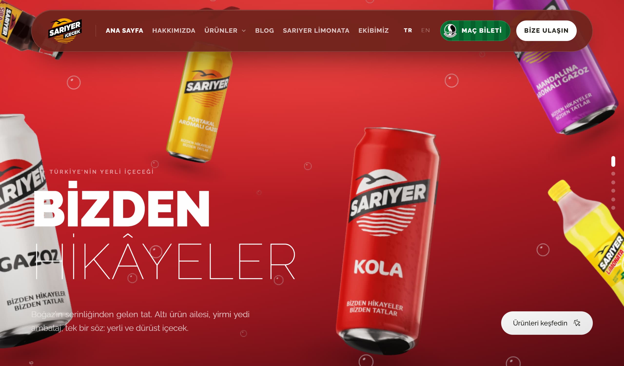 Sarıyer İçecek'in Yeni Web Sitesi Yayında